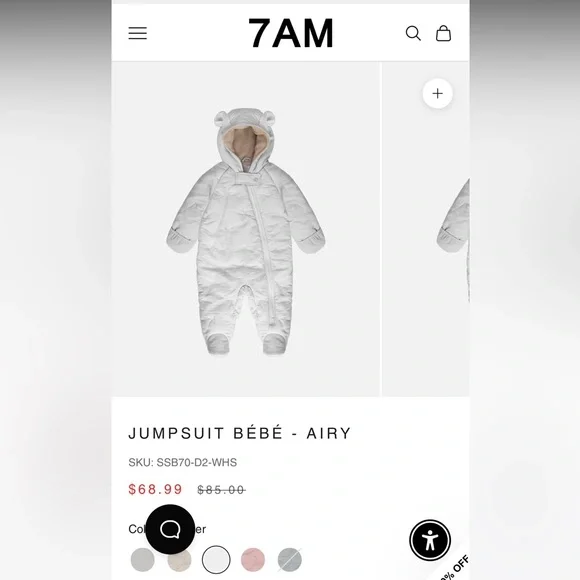 SNOWSUIT The Jumpsuit Airy 7am Enfante NWT - Picture 2 of 4